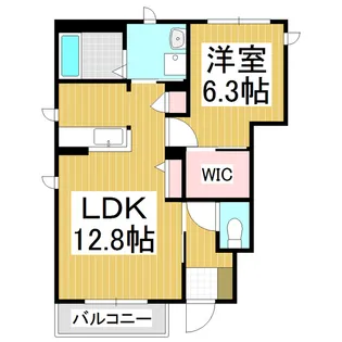 ディアコートF B【1階】の間取り