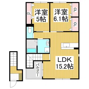エルシオンⅡ【2階】の間取り