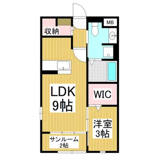 メゾンリバーサイドA【1階】の間取り