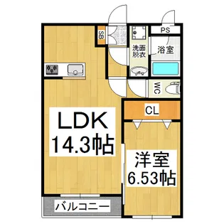 ゼファー【3階】の間取り