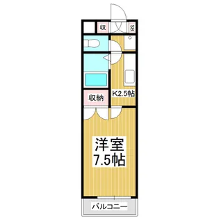 パークハイツ島内【2-A号室】の間取り