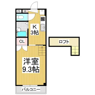 カープハイツ【2階】の間取り