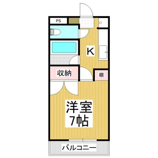 グランティス小松【1階】の間取り