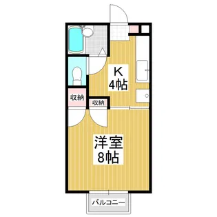 ハイツ筒井【1階】の間取り