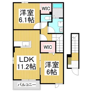 エルザⅠ【2階】の間取り