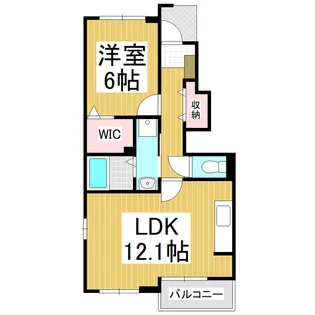 メゾンdeアンジュ A【1階】の間取り