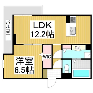 CouR18高宮W【1階】の間取り