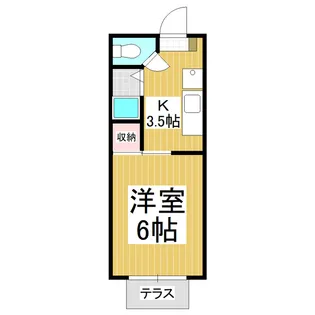 メゾン猿橋【1階】の間取り