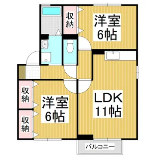 ロイテ・ローゼ【2階】の間取り