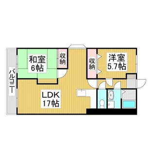 芳川コーポ南棟【2階】の間取り