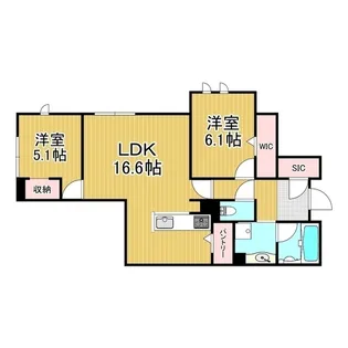 ル・シエル開智【1階】の間取り