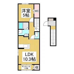 アルバーダ26A【2階】の間取り