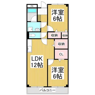 Limpiaスカイパーク早川【2階】の間取り