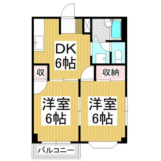 アプリコットA【1階】の間取り