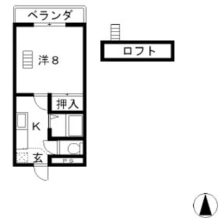 ニューコーポはら【102号室】の間取り