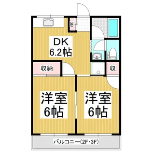 コーポあづみ【2階】の間取り