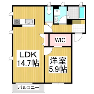 デローザ【3階】の間取り