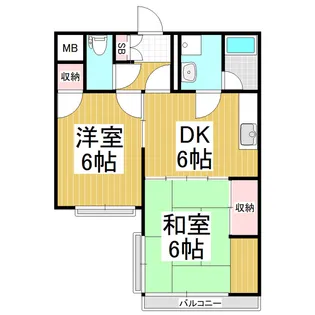 シャトレ井川城【1階】の間取り