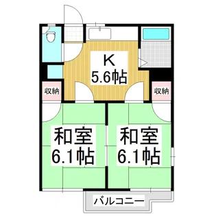 嶋田ハイツ【2階】の間取り