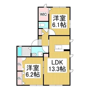 ディアフラッツ【1階】の間取り