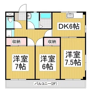 コーポ百瀬B【B-101号室】の間取り