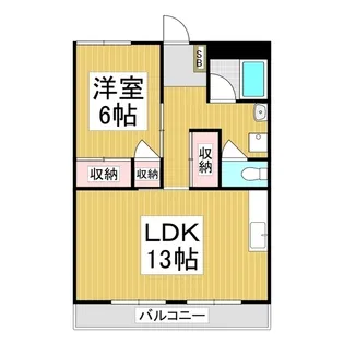 コーポサザン並柳【1階】の間取り
