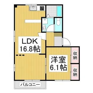フレグランスホープ【1階】の間取り