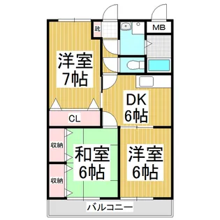 マンション皐月【3階】の間取り
