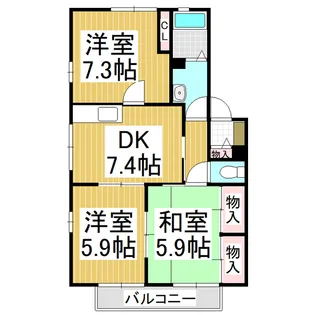 マルベリーハイツ A【1階】の間取り