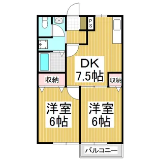 清泉地ハイツ【2階】の間取り