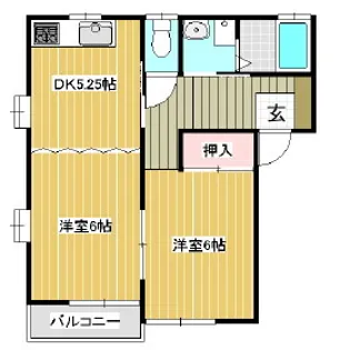 マイスター飯田【2階】の間取り