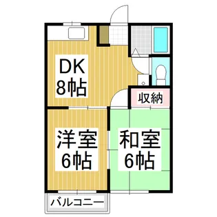ハイツZAKOJI【2階】の間取り