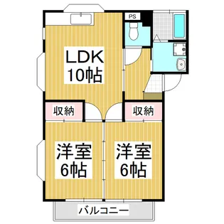 サンリツサニーハイツ Ⅱ【2階】の間取り