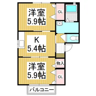 シェソワ・セレーノ F【2階】の間取り