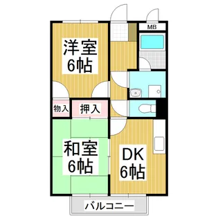 Surplus Two中島ハイツ【1階】の間取り