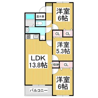 マンション麻績【1階】の間取り