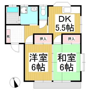ストリートハイツイトウ【1階】の間取り