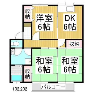 レジデンス亜美江【2階】の間取り