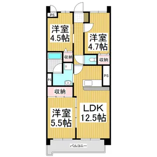 セントラル稲丘【3階】の間取り