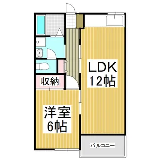 ハイツ中乃島【3階】の間取り