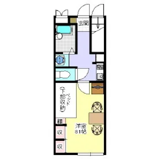 レオパレス 桃李【1階】の間取り