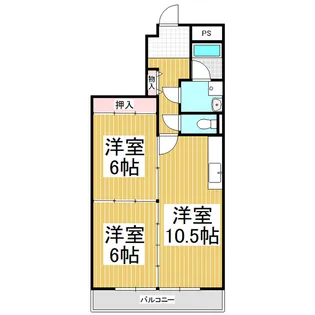 アヴェニール白山【4階】の間取り
