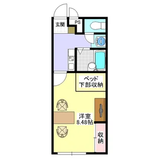 レオパレス駒ヶ根【1階】の間取り