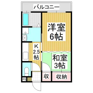 コーポシモヤマ【3階】の間取り
