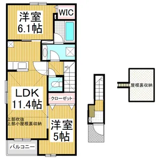 バン・ベール明 C【2階】の間取り