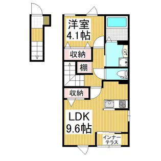 ソレイユみや【2階】の間取り