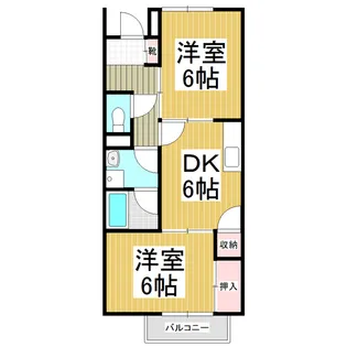 Surplus TwoアクアマリンKOSHIBA【1階】の間取り