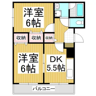 エステートマンションウェストプラザ館【3階】の間取り