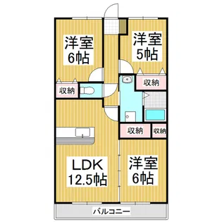 プリマヴェーラ稲丘【5階】の間取り