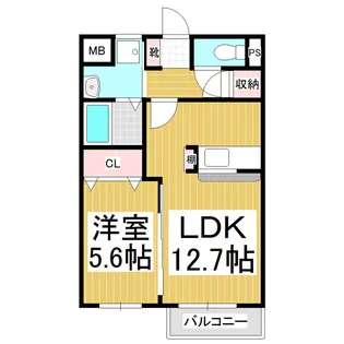 グリーンハイツ片桐【1階】の間取り